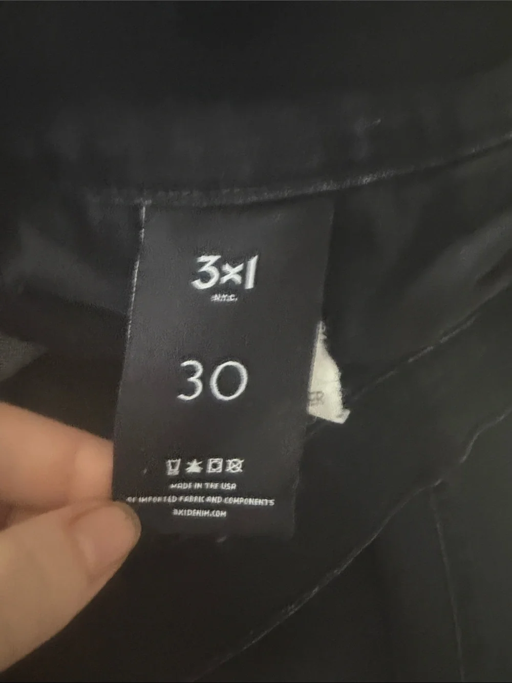 3x1 High-Rise Black Button-Fly Jeans